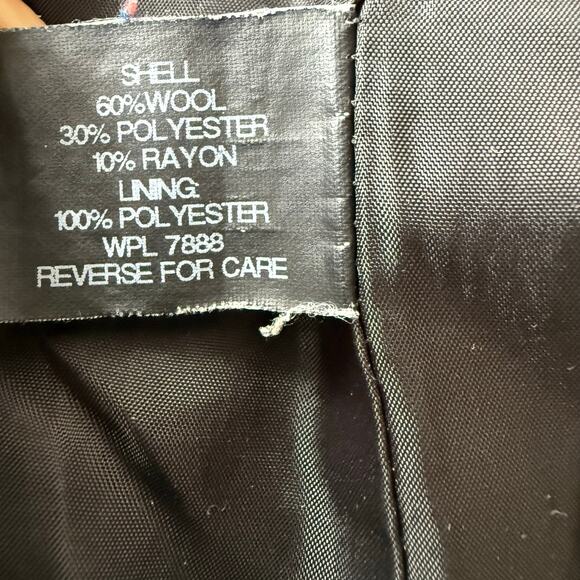 Michael Kors Black Full Zip Wool Blend Pea Coat with Belt Size 4 Classic Preppy - Picture 13 of 16